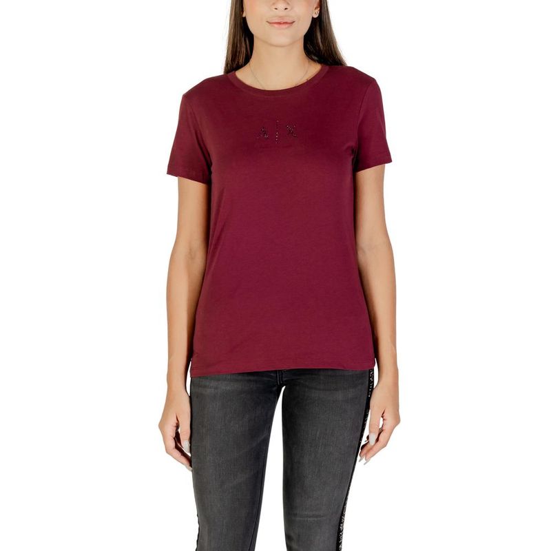 Armani Exchange Bordeaux Cotton Women's T-Shirt